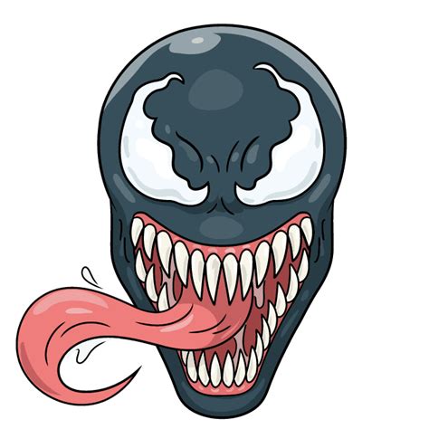 cool venom drawing easy